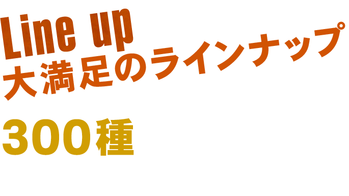 大満足のラインナップ